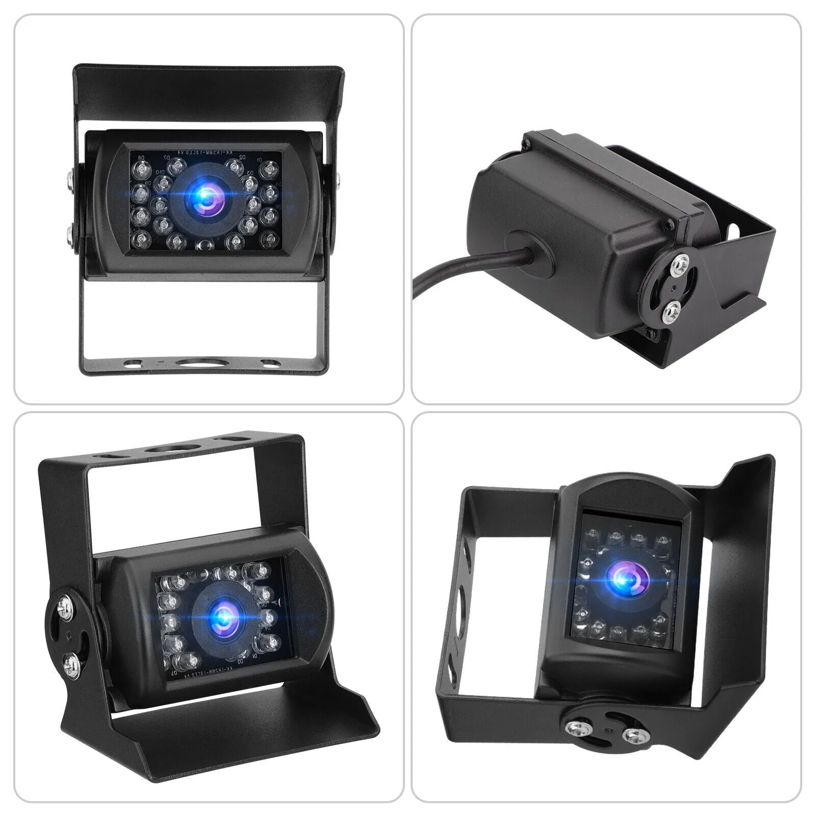 12V-24V Truck Rear View Backup Camera Heavy Duty 18 LEDs CCD High