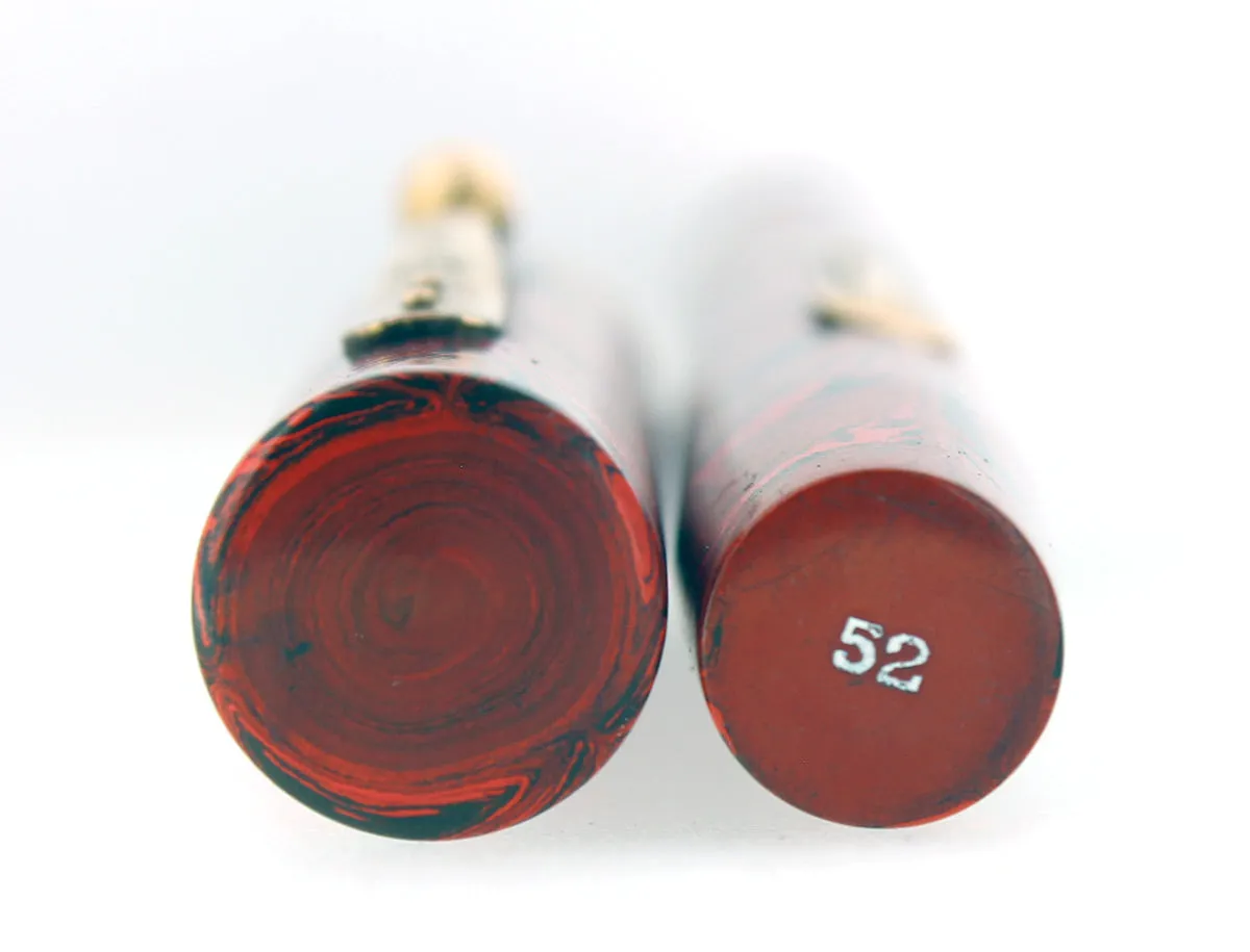 1920S WATERMAN #52 RED RIPPLE FOUNTAIN PEN RARE MUSIC NIB RESTORED