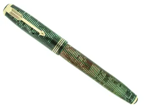 1936 PARKER VACUMATIC EMERALD PEARL DOUBLE JEWEL STANDARD FOUNTAIN PEN RESTORED