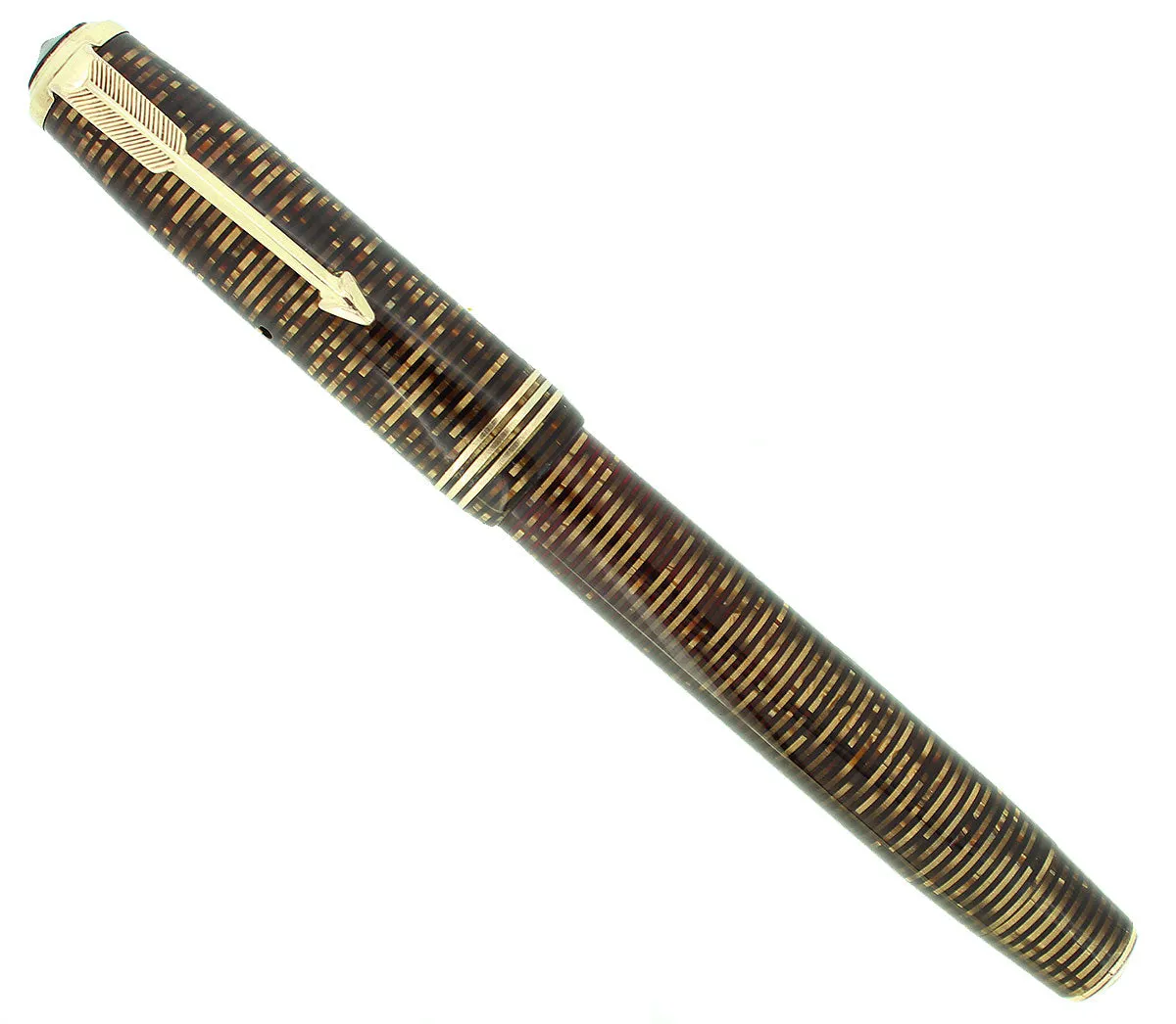 1937 PARKER GOLDEN PEARL VACUMATIC DOUBLE JEWEL STANDARD FOUNTAIN PEN RESTORED