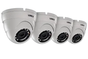 2K (5MP) Super HD Weatherproof Color Night Vision Dome Security Camera (4-pack)