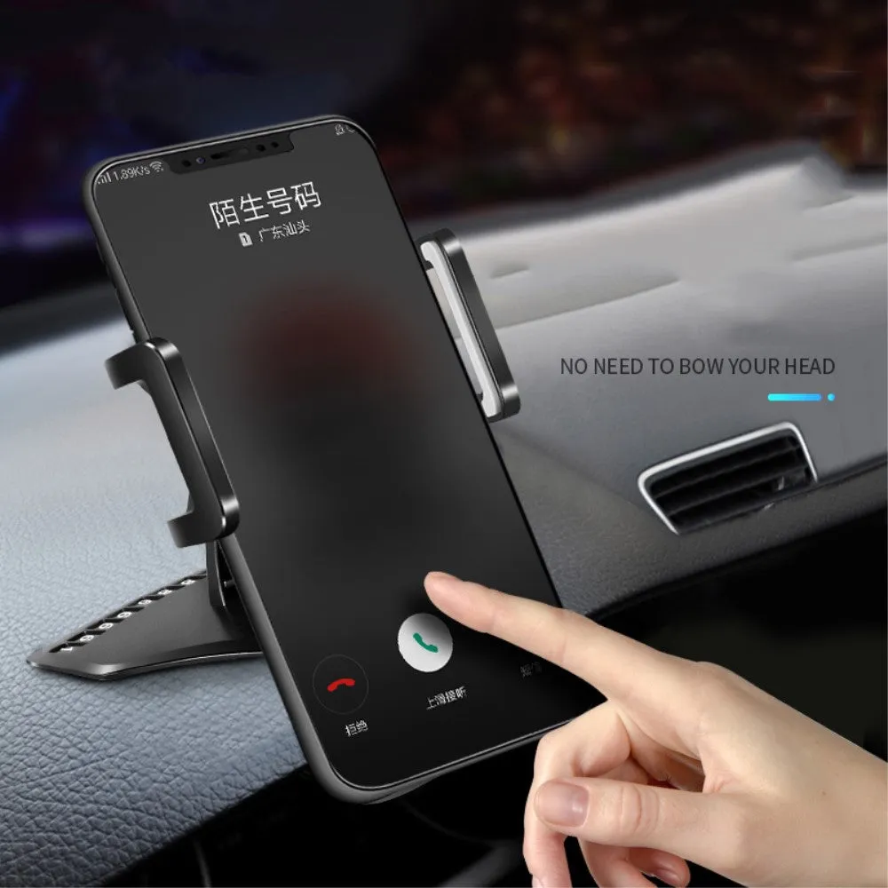 3 in 1 Car GPS Smartphone Holder: Dashboard / Visor Clamp   AC Grid Clip for BLU Dash JR K, D141k - Black
