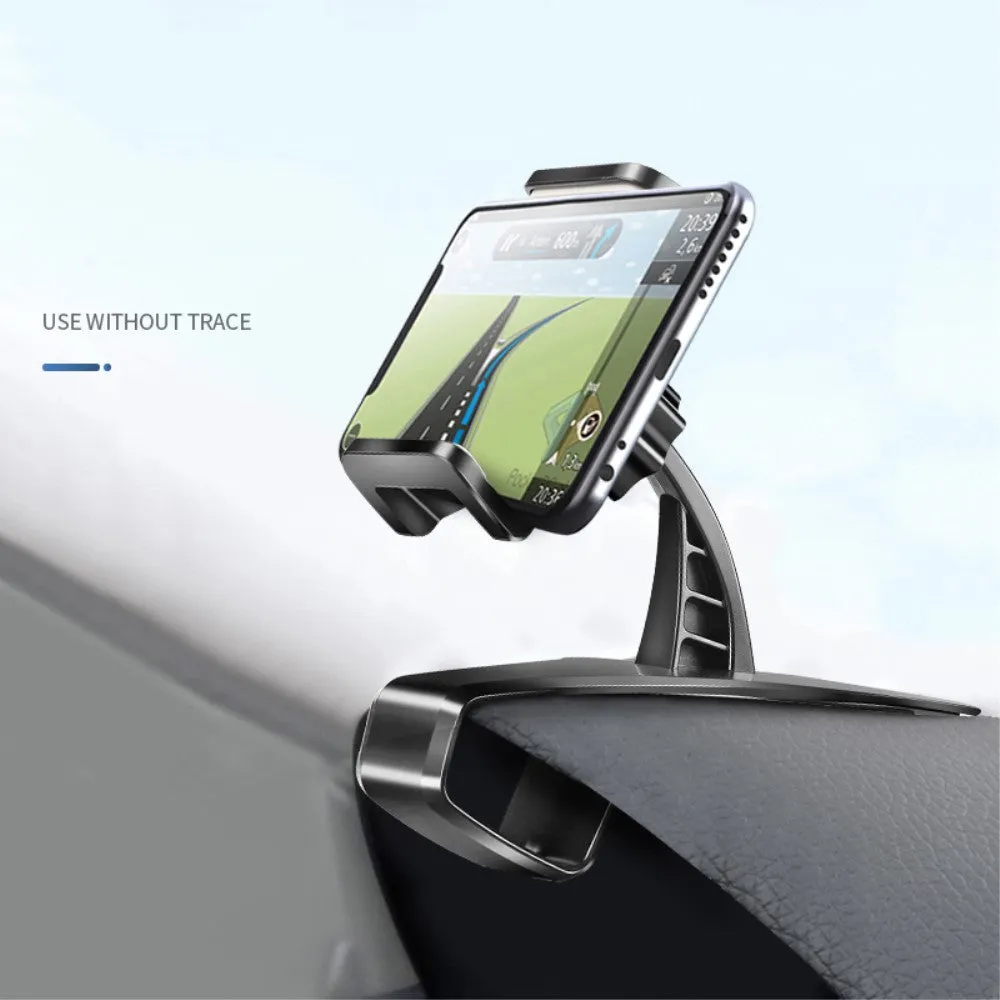 3 in 1 Car GPS Smartphone Holder: Dashboard / Visor Clamp   AC Grid Clip for BLU Dash JR K, D141k - Black