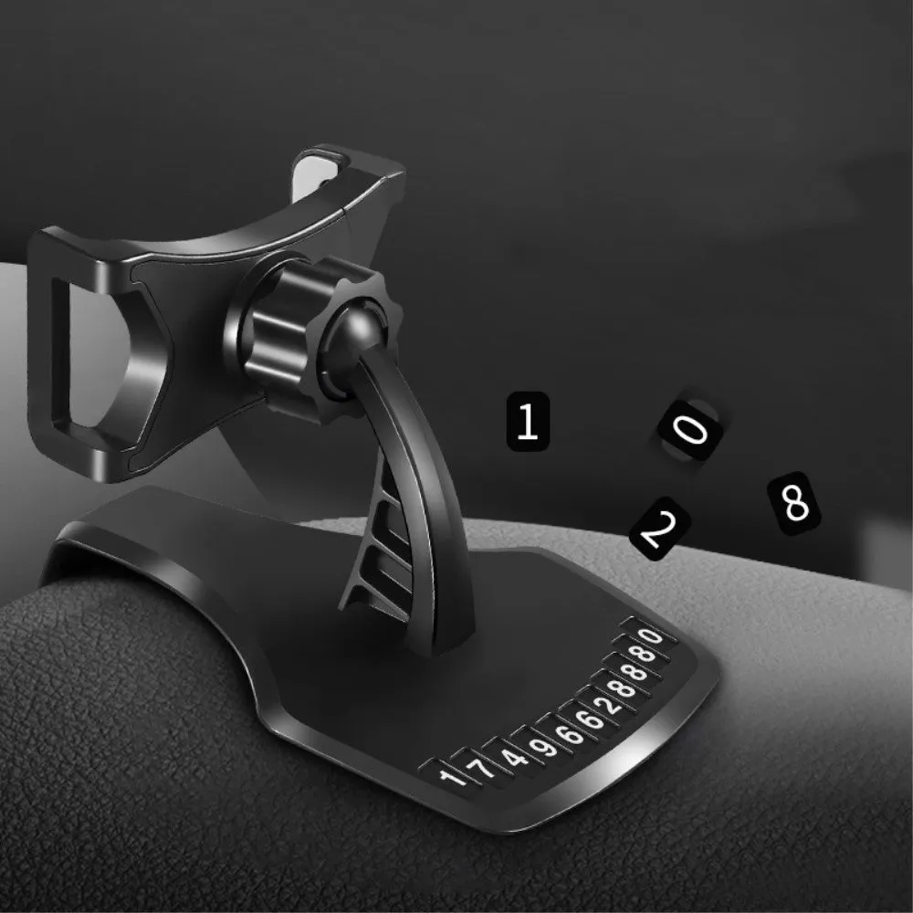 3 in 1 Car GPS Smartphone Holder: Dashboard / Visor Clamp   AC Grid Clip for BLU Dash JR K, D141k - Black