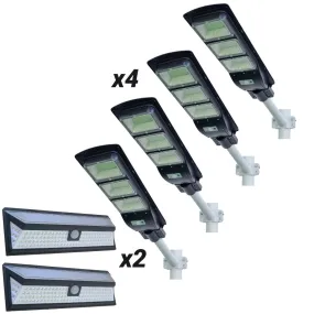4 95W Solar Street Lights   2 118 LED Solar Lights