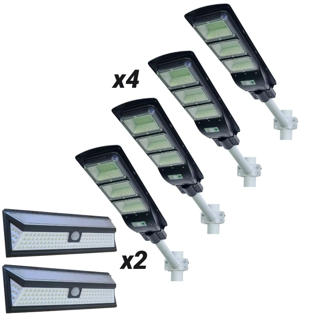4 95W Solar Street Lights   2 118 LED Solar Lights