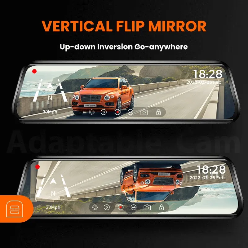 4k Dual Dash Cam Front and Rear, Best Car Mirror Dash Camera 2024, Smart dash Camera