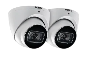 4K Ultra HD Resolution 8MP Outdoor Dome Camera with 150 Night Vision (2-Pack)