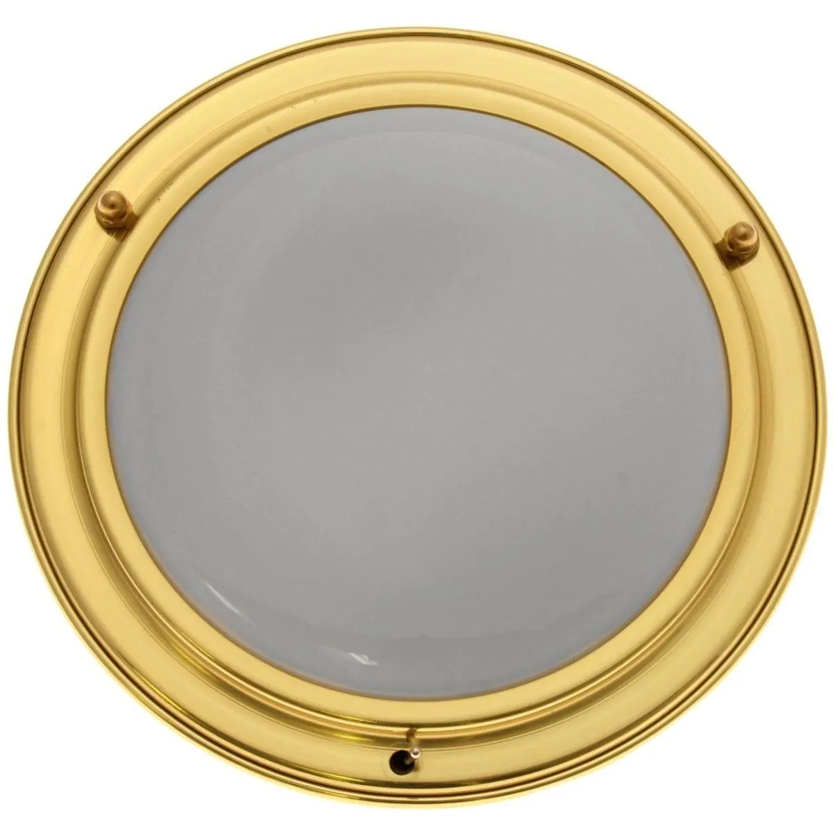 6 1/2" Recess Light LED Brass Opal Switched