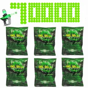 6 Pack Glow in The Dark Water Bullet Beads Gel Ammo,(70000 Pieces ) 7-8mm Water Luminous Beads Refill Ammo Fluorescence Green Splatter Gel for Toy Gun