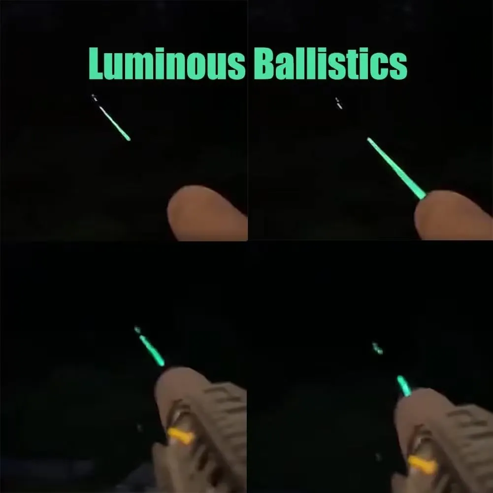 6 Pack Glow in The Dark Water Bullet Beads Gel Ammo,(70000 Pieces ) 7-8mm Water Luminous Beads Refill Ammo Fluorescence Green Splatter Gel for Toy Gun