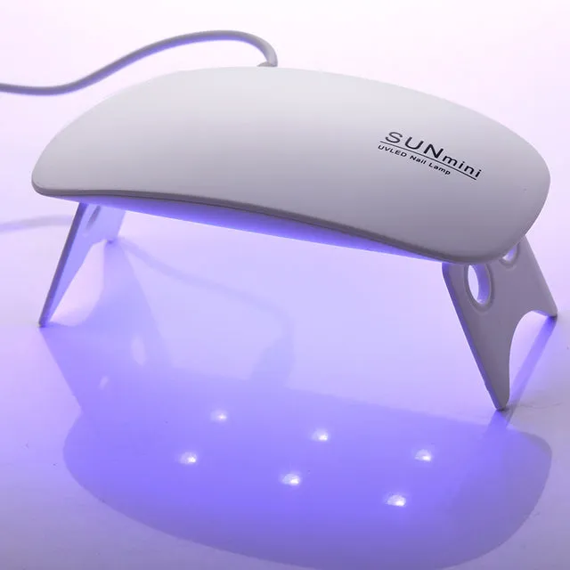 6W Mini Nail Dryer UV Led Lamp For Nails Manicure All Types Gel Polish Drying  Portable USB Machine Nail Art Tool