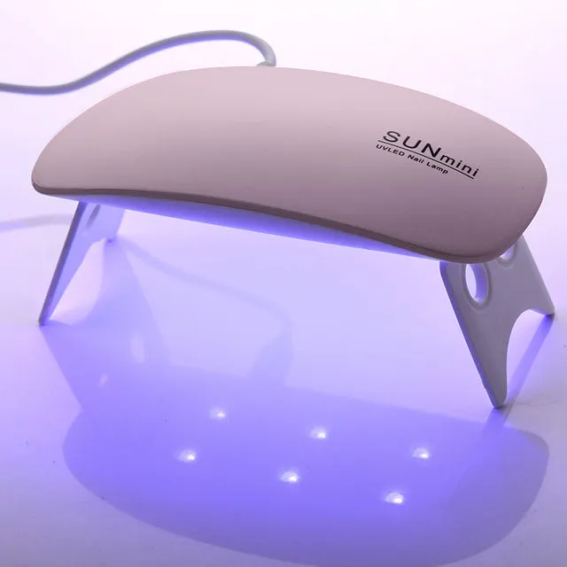 6W Mini Nail Dryer UV Led Lamp For Nails Manicure All Types Gel Polish Drying  Portable USB Machine Nail Art Tool