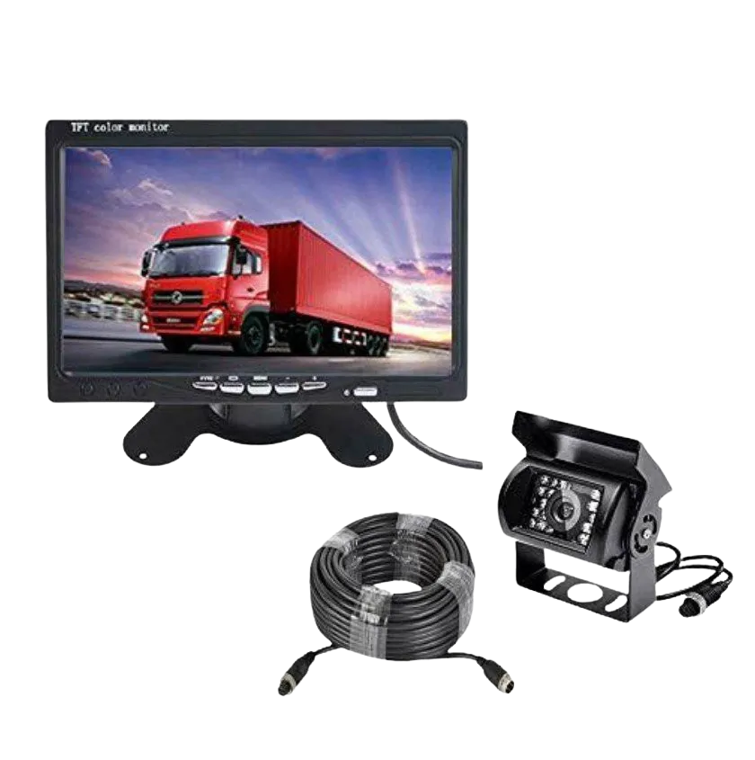 7 Inch Tft Lcd Color Monitor Car Reverse Rear View Camera System Kit Dc-18