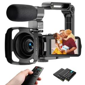 ACTITOP Video Camera Camcorder Ultra HD 2.7K 24FPS 36.0 MP IR Night Vision 3.0 Touch Screen 16X Digital Zoom