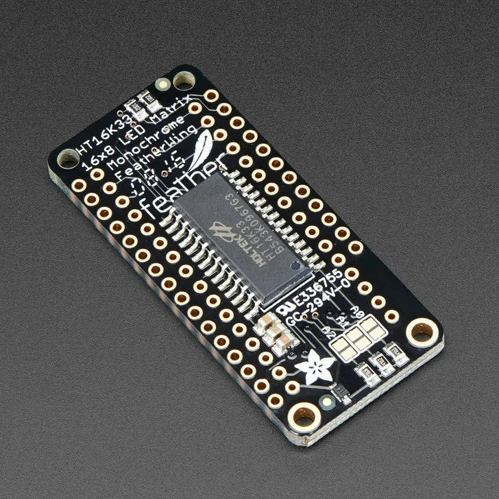 Adafruit 0.8" 8x16 LED Matrix FeatherWing Display Kit