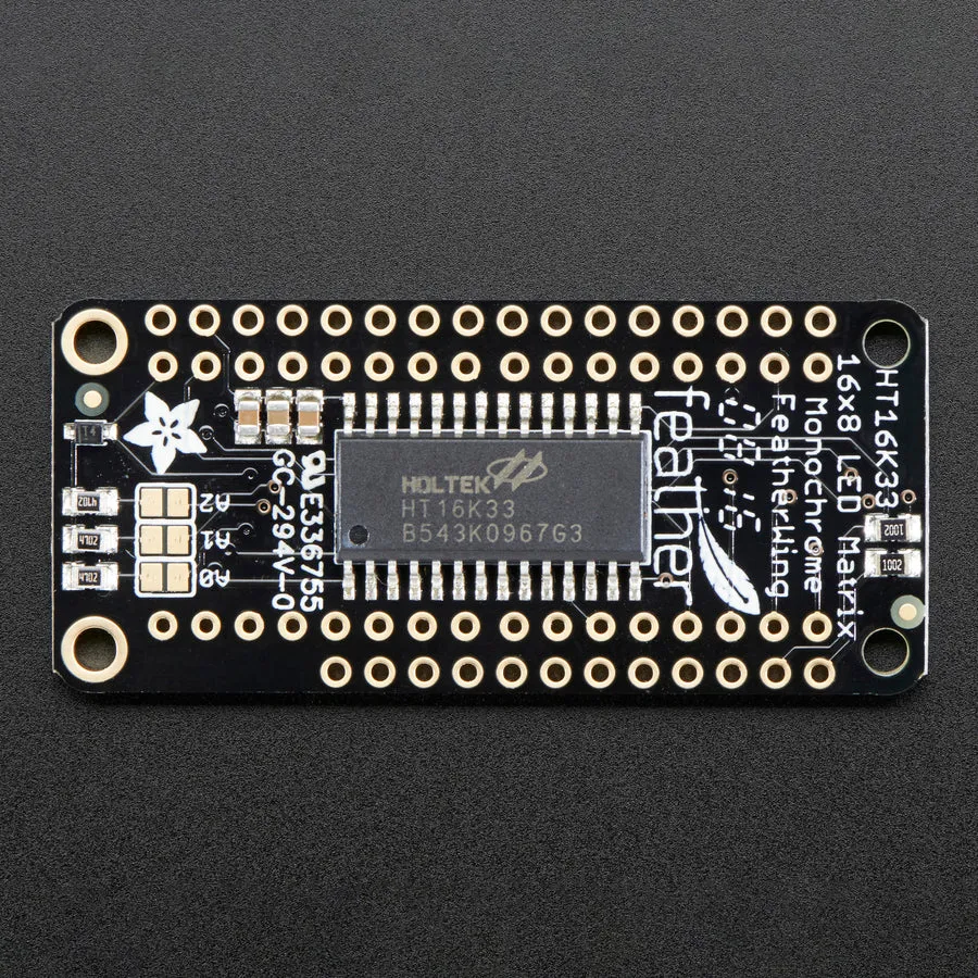 Adafruit 0.8" 8x16 LED Matrix FeatherWing Display Kit