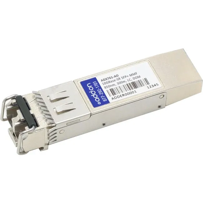 Addon Netgear Agx761 Compatible Taa Compliant 10Gbase-Sr Sfp  Transceiver (Mmf, 850Nm, 300M, Lc, Dom)