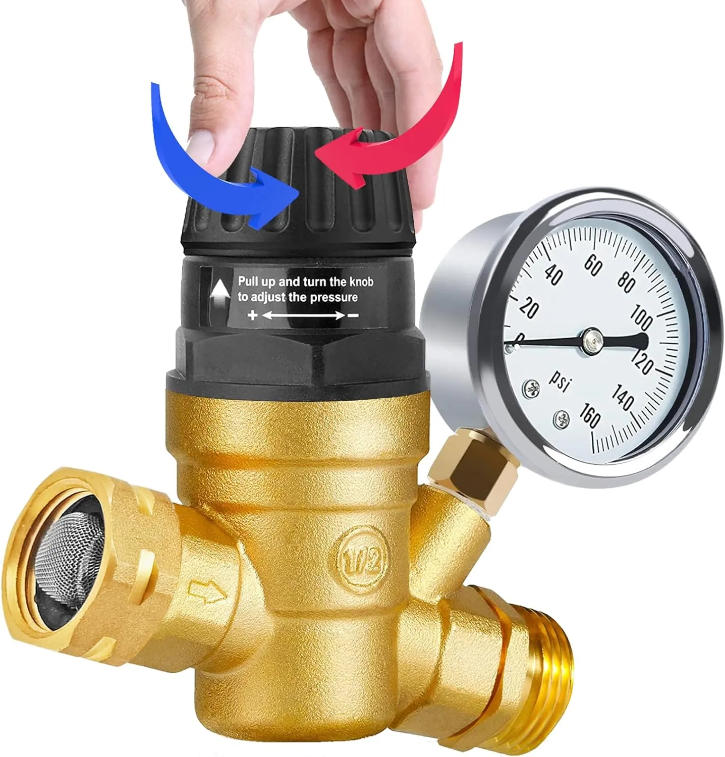 Adjustable RV Water Pressure Regulator for Campers