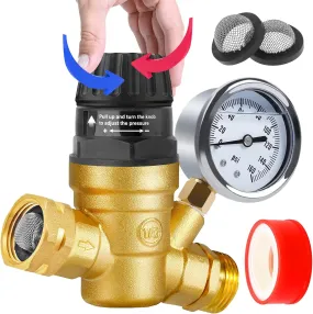 Adjustable RV Water Pressure Regulator for Campers