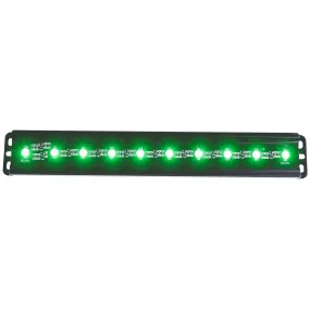Anzo USA 861151 Slimline LED Light Bar; 12 in.; 10 LEDs; Green LEDs;