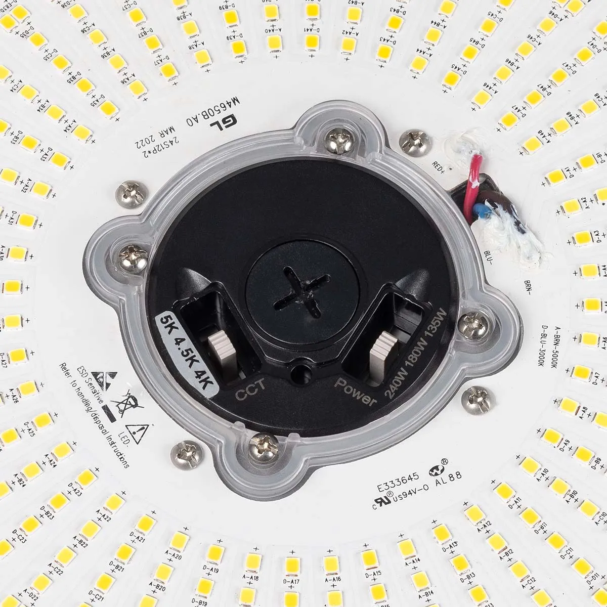 Atlas IRHS18-30L - FULLY SELECTABLE ROUND HIGH BAY 135W/180W/250W - 18,000-30,000 Lumens - CCT Selectable (4000K-4500K-5000K) (FREE SHIPPING ON 8  FIXTURES)