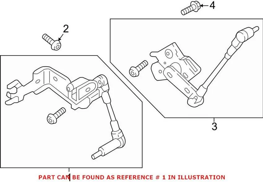Audi Headlight Level Sensor – Front 8W0941285C