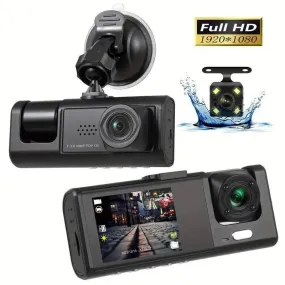 Auto-DVR HD 1080P 3-Kanal 3-Objektiv-Dashcam