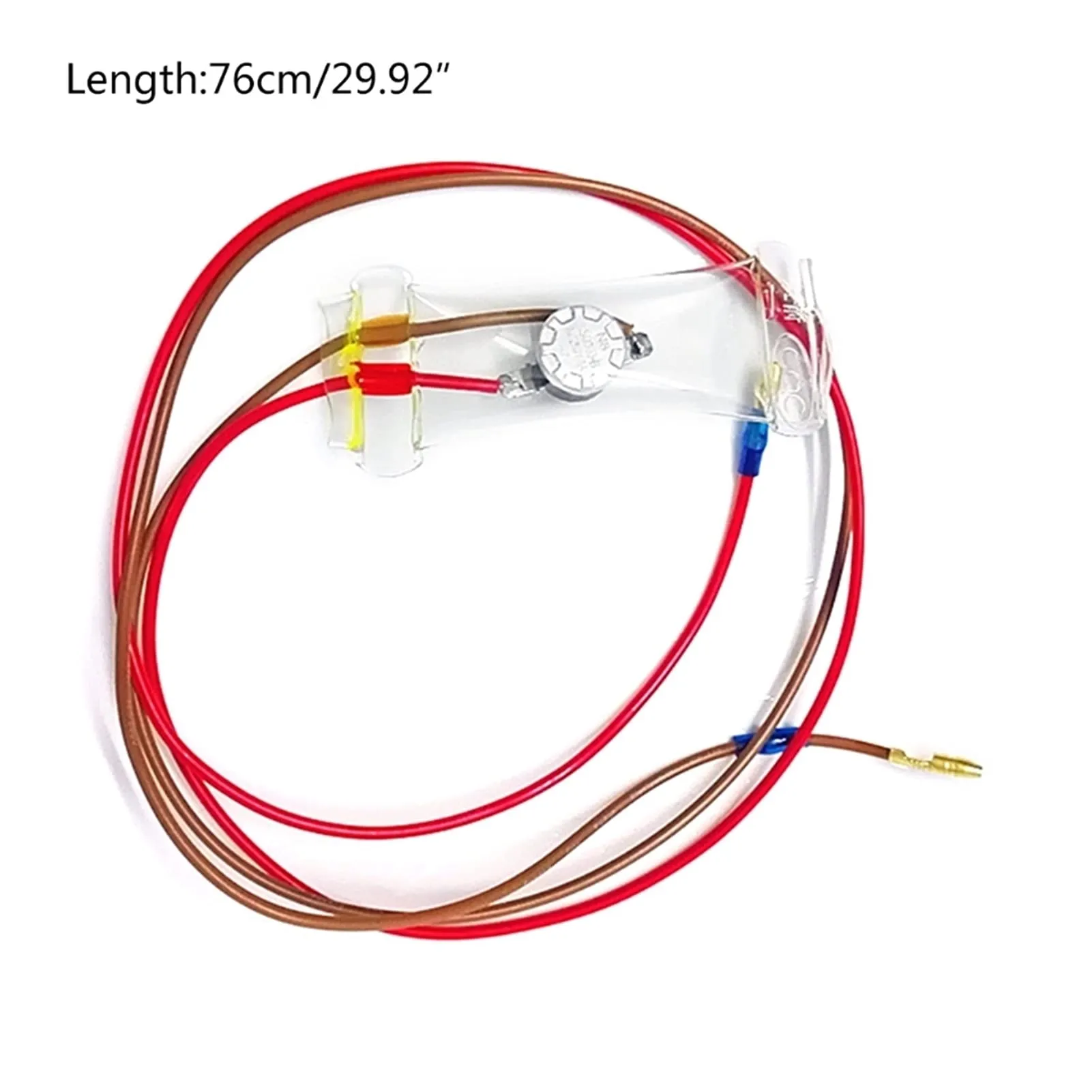 Bimetal Refrigerator Temperature Sensor 76cm Replacement Fridges - 2-Wire -7° AC 250V Defrost Probe Parts