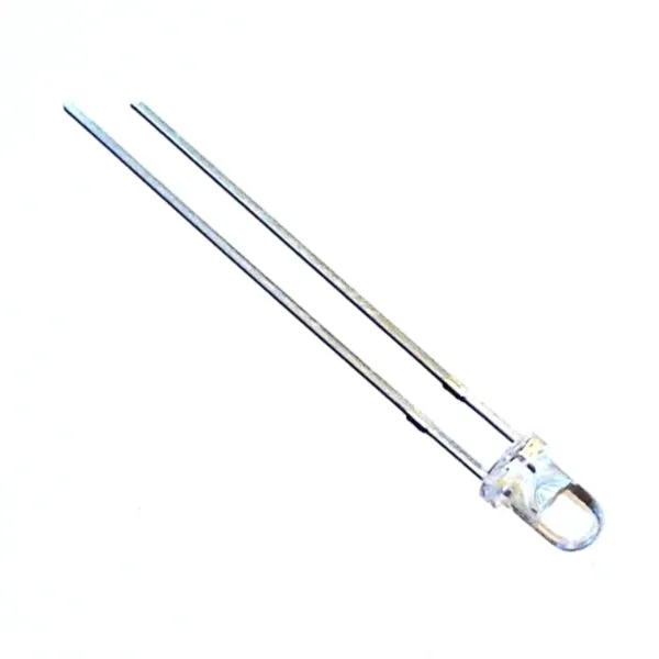 Blue 3mm Water Clear LED - 25deg - 7000mCd, pack 10