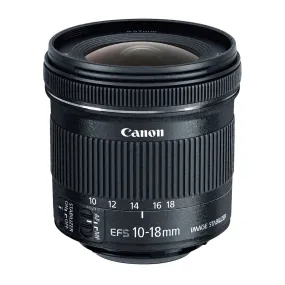 Canon EF-S 10-18mm f/4.5-5.6 IS STM lens, black