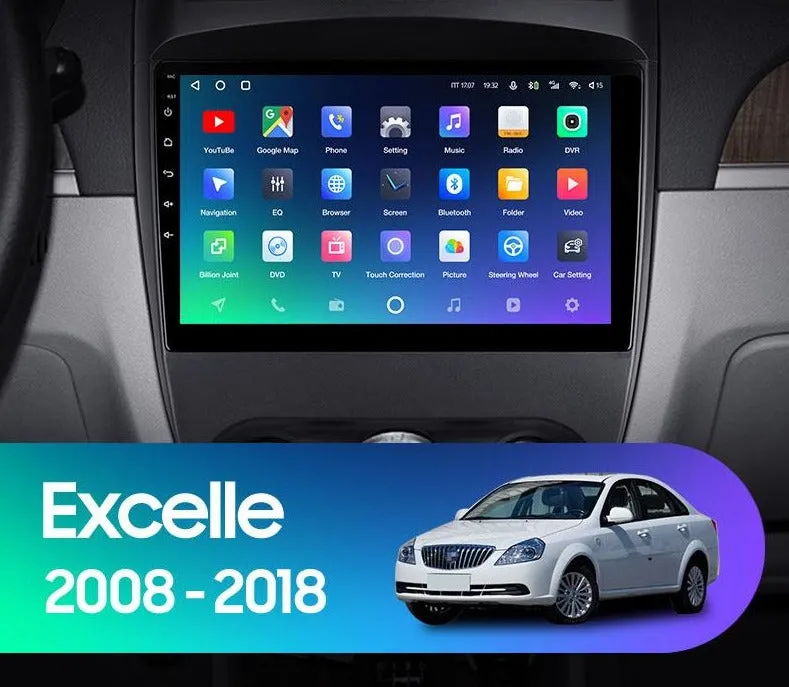 Car Dealz Premium Advanced 4G Data Model 10.2" Android 12.0 For Buick Excelle 2008 - 2018 In Dash Plus OEM Fascia