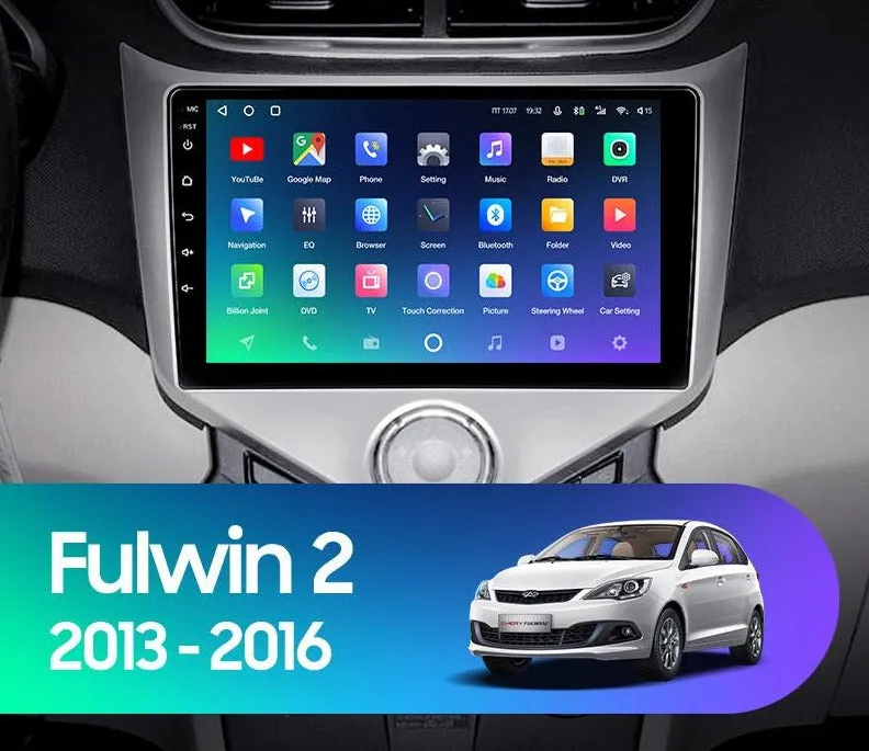 Car Dealz Premium Advanced 4G Data Model 10.2" Android 12.0 For Chery Fulwin 2 Very A13 2013 - 2016 In Dash Plus OEM Fascia