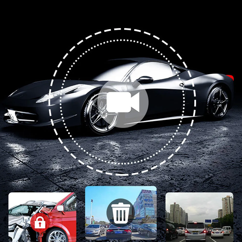 Car Driving Recorder Front And Rear Double Recording Rearview