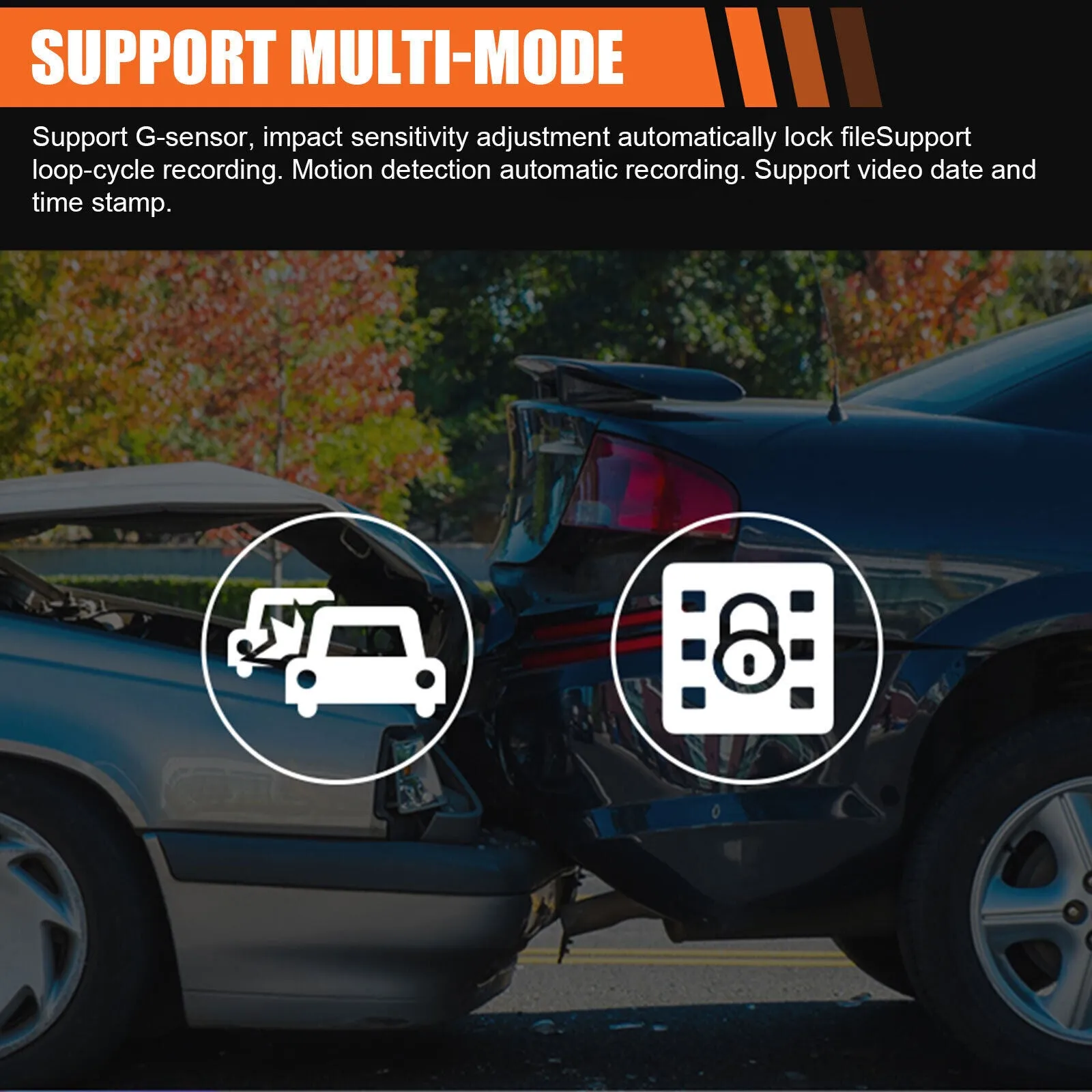 Car Dvr Dash Cam 10 inch Full-Screen Dual-Lens Video Recorder
