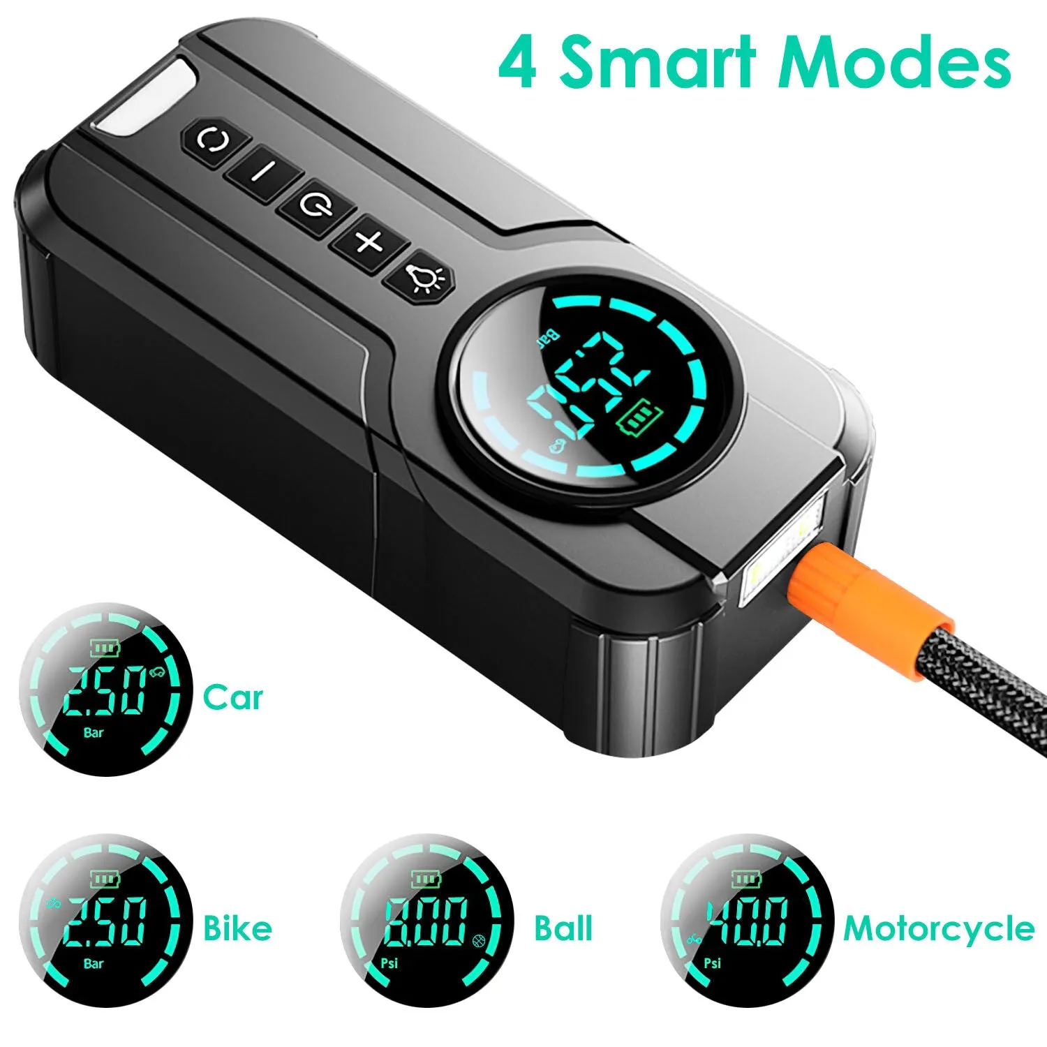 Car Tire Inflator Pump Portable Car Air Compressor Wireless