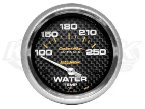Carbon Fiber 2-5/8" Short Sweep Electric Gauges Oil Pressure 0-100 PSI