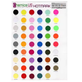 Chemica HotMark Heat Transfer Vinyl Color Chart