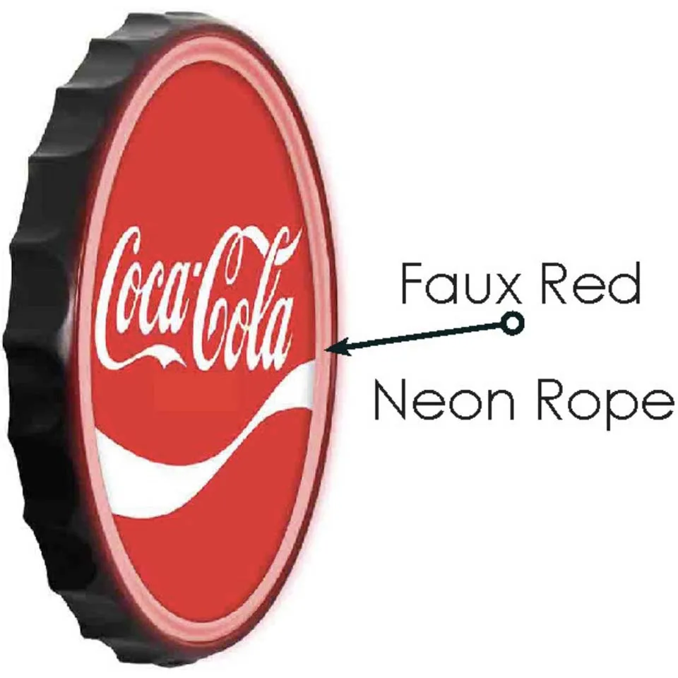 Coca Cola logo LED Sign - 12" x 12"