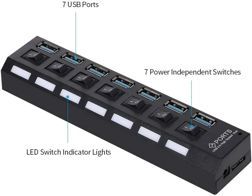 Dealsplant 7-Port USB 2.0 HUB