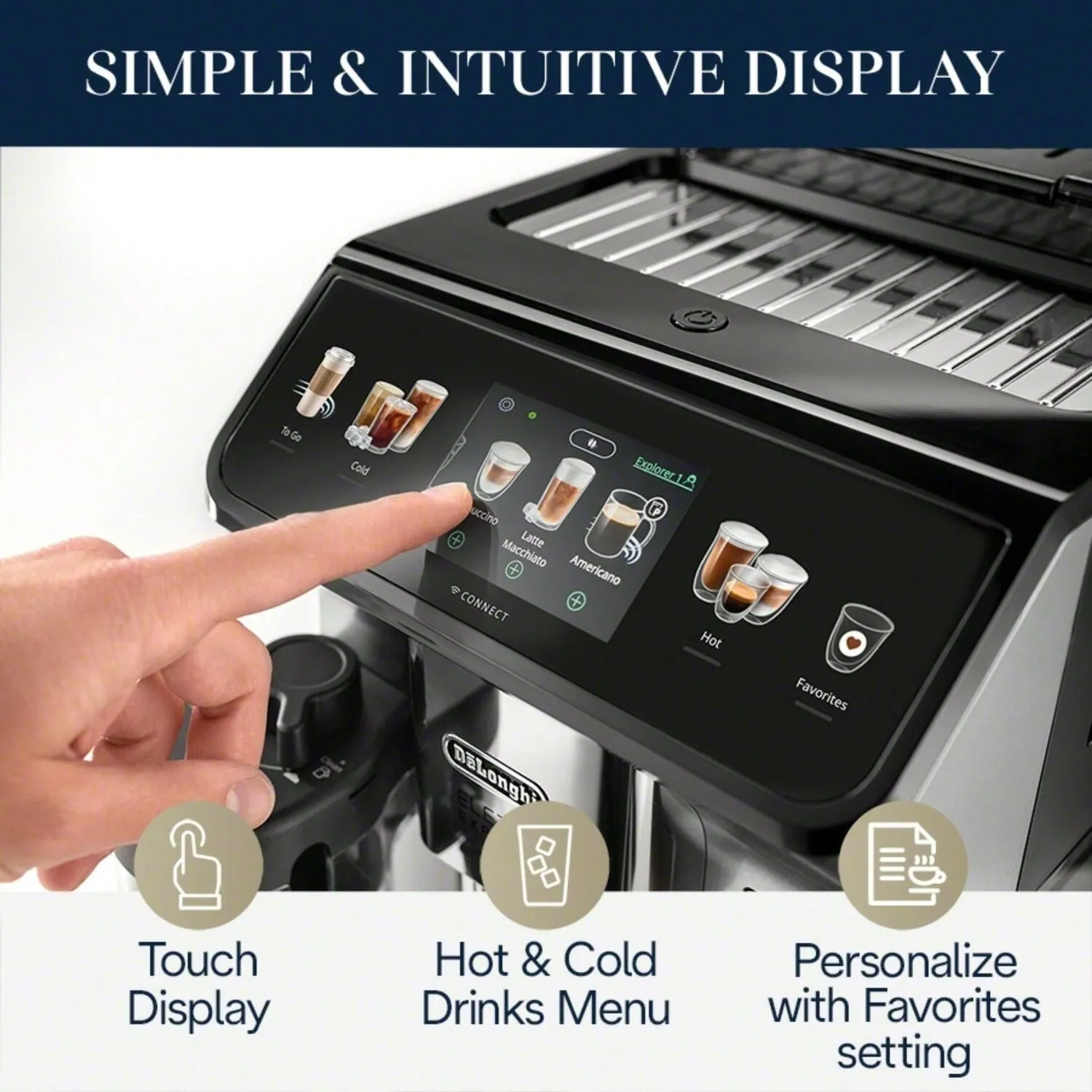 De'Longhi Eletta Explore Fully Automatic Espresso Machine with Cold Brew (ECAM45086S)