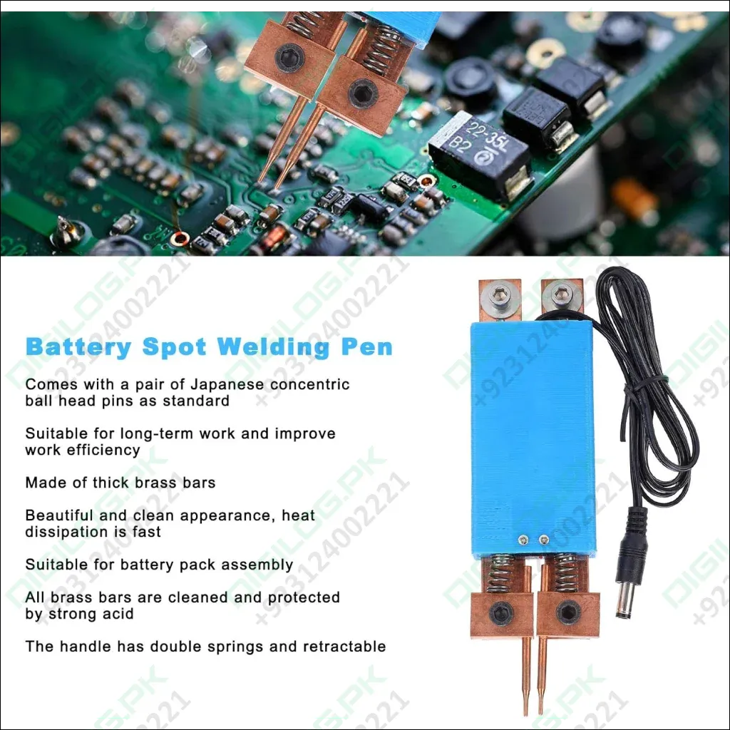Diy Spot Welder Machine Welding 18650 Battery Handheld Spot Welding Pen Automatic Trigger Built-in Switch Blue
