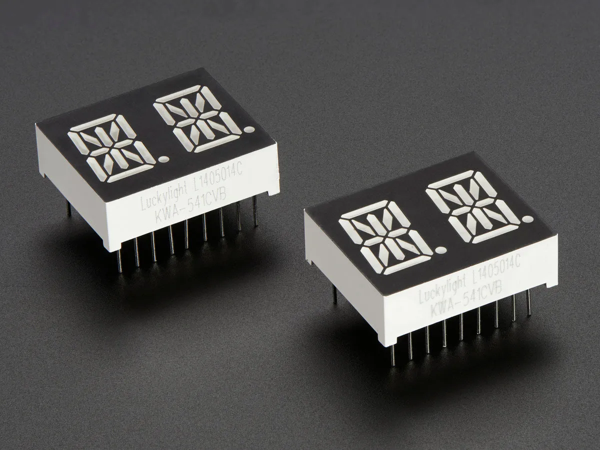 Dual Alphanumeric Display - Yellow-Green 0.54\" - Pack of 2"