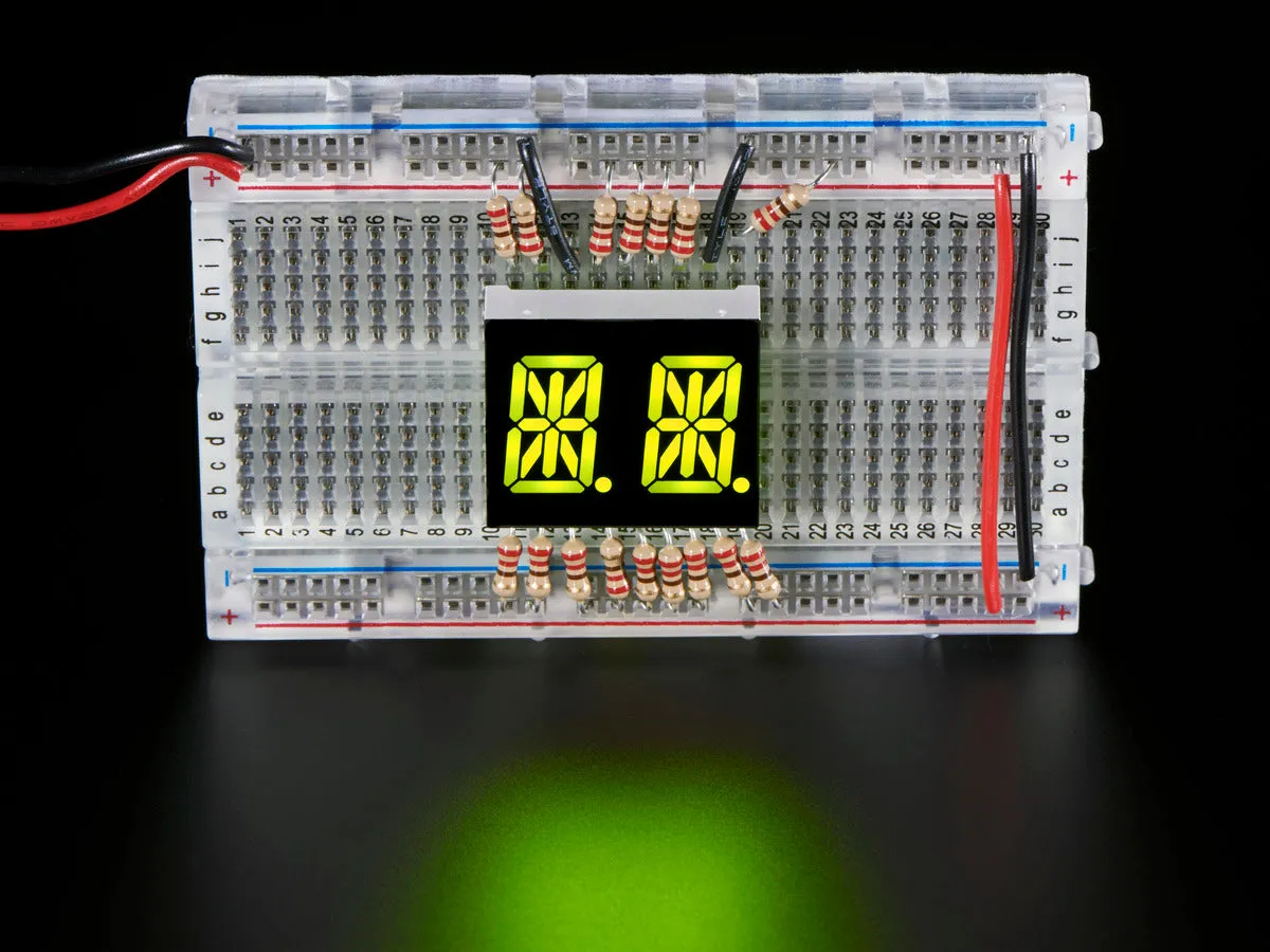 Dual Alphanumeric Display - Yellow-Green 0.54\" - Pack of 2"