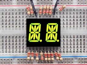 Dual Alphanumeric Display - Yellow-Green 0.54\" - Pack of 2"