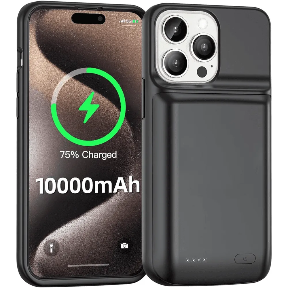 Entronix Apple iPhone 13 Pro Max/12 Pro Max Case - 7000mAh Battery Charger