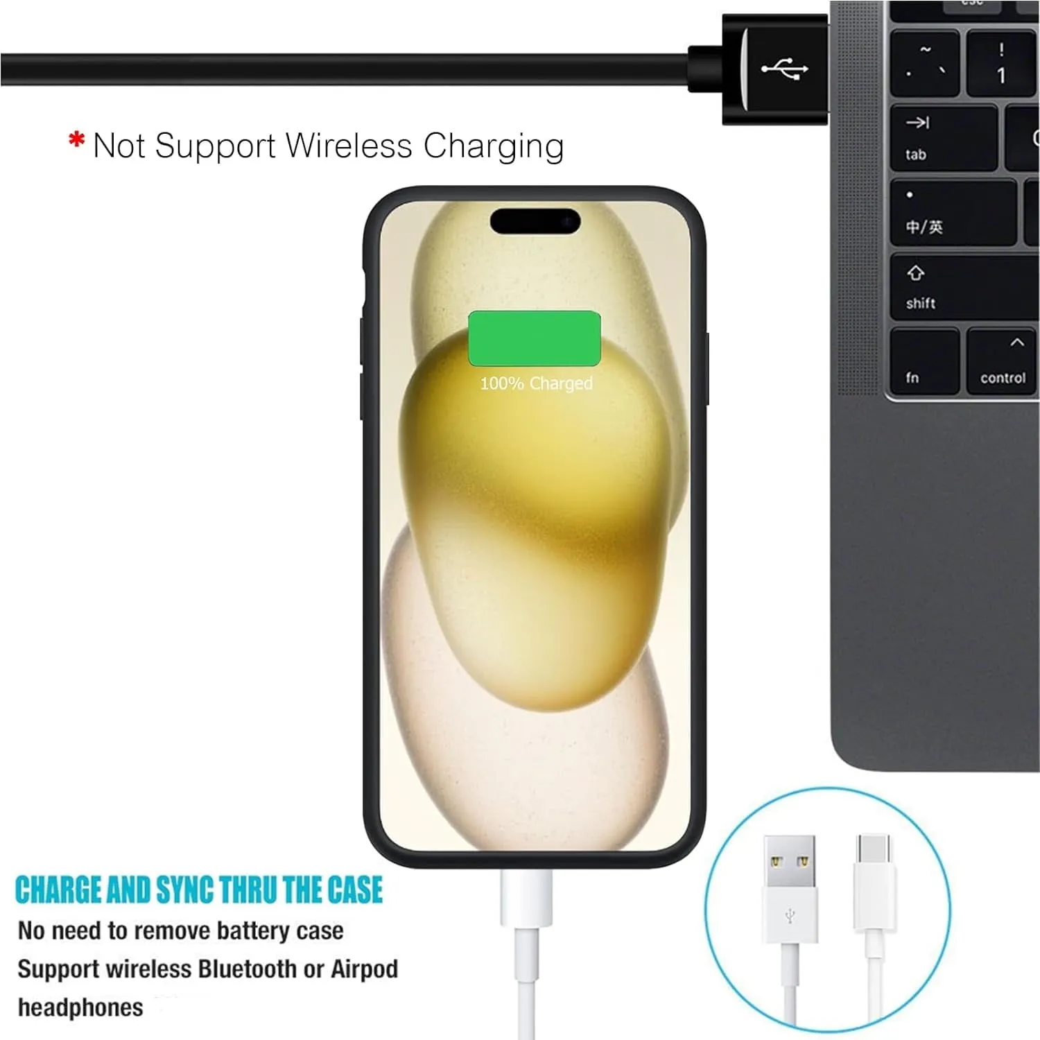 Entronix Apple iPhone 13 Pro Max/12 Pro Max Case - 7000mAh Battery Charger
