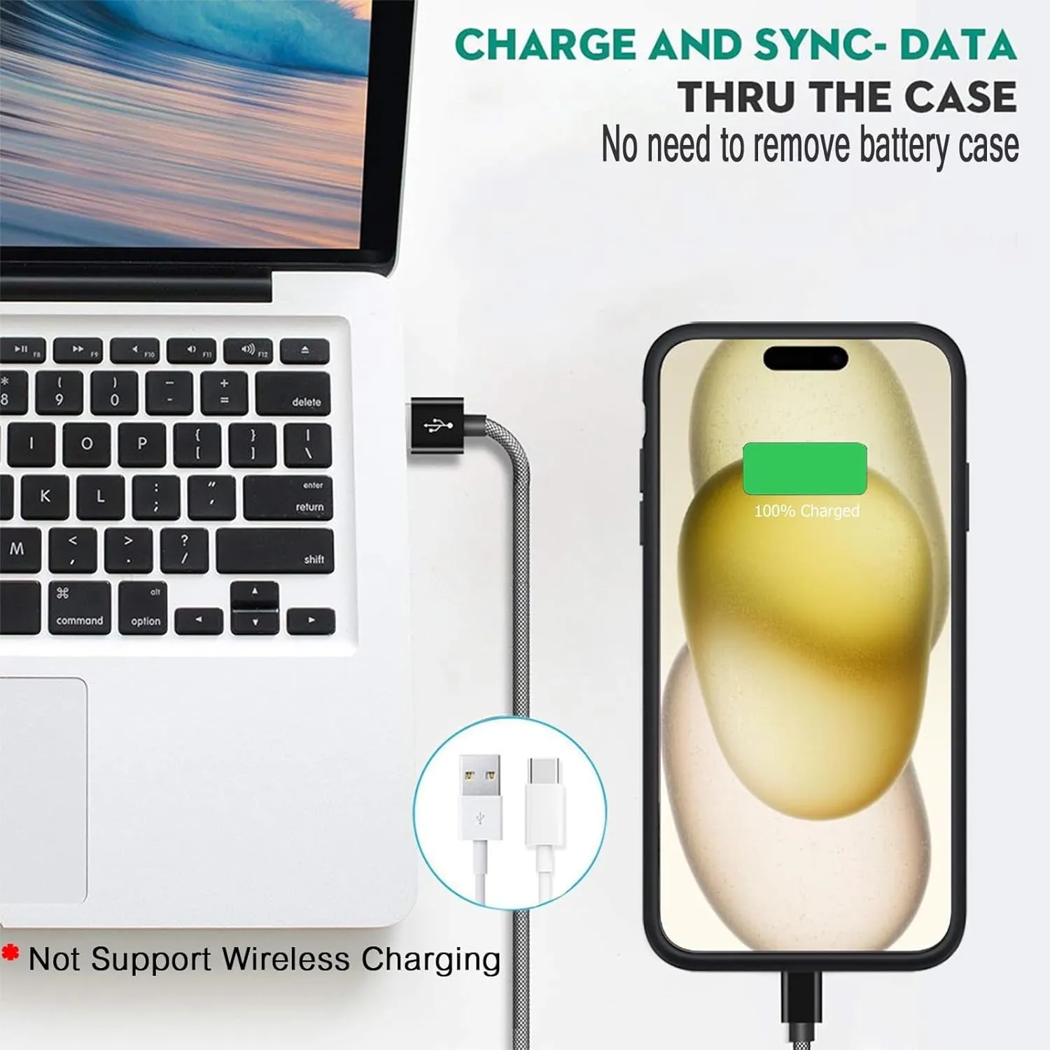 Entronix Apple iPhone 16 Case - 7000mAh Battery Charger
