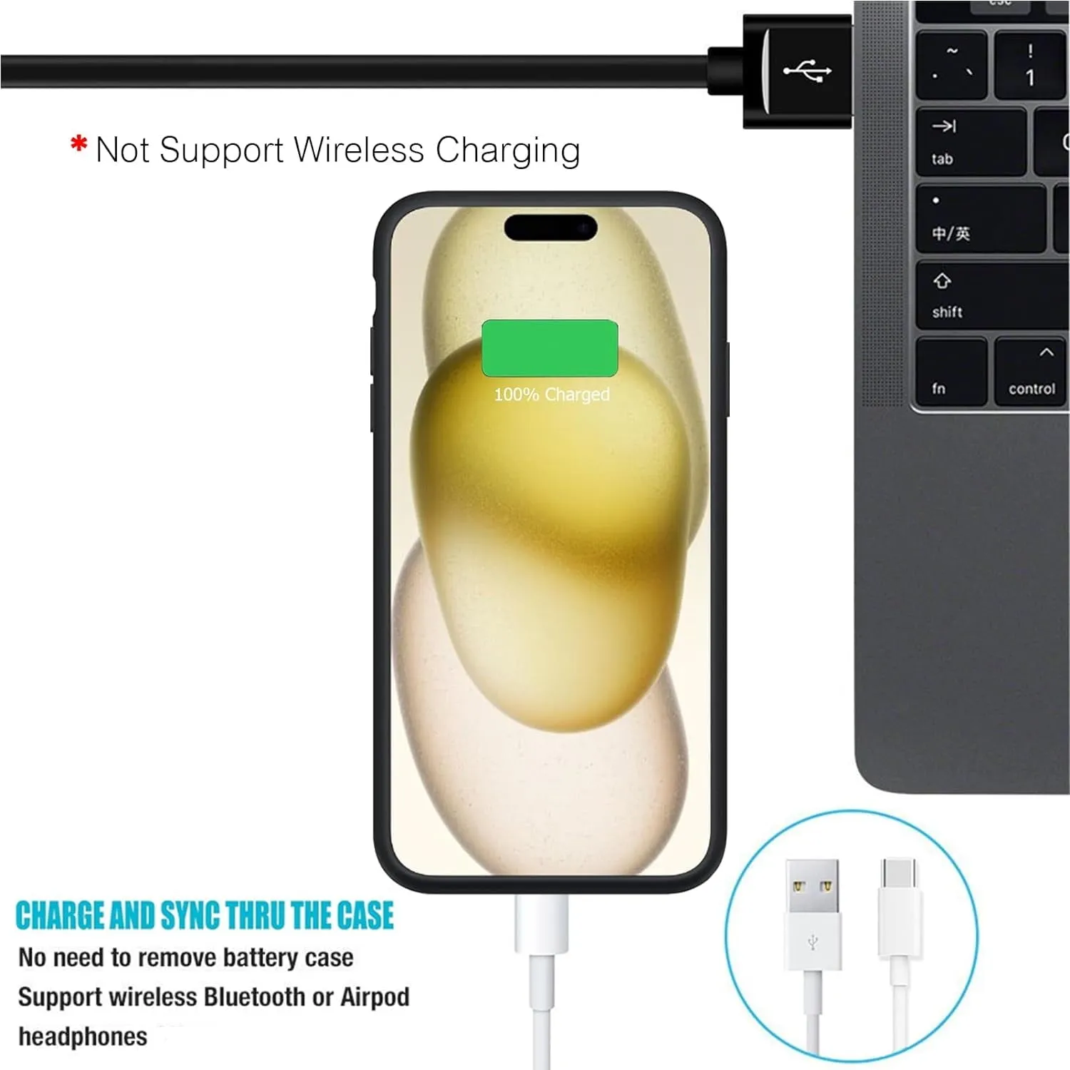 Entronix Apple iPhone 16 Plus Case - 7000mAh Battery Charger