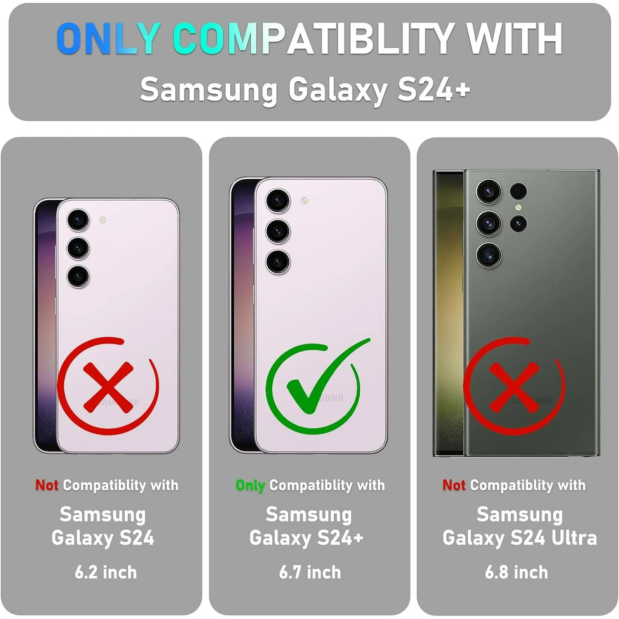 Entronix Samsung Galaxy S24 Plus Case - 7000mAh Battery Charger